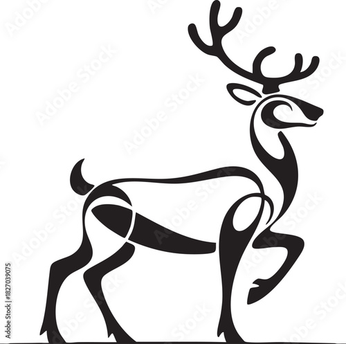 deer silhouette vector illustration
