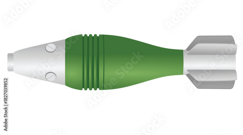 Green missile bomb. vector illustration