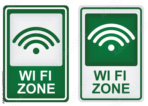 Wi fi zone sign. vector	