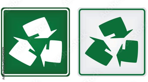 Recycle icon sign. vector illustration	