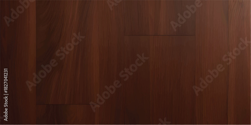 Seamless dark brown oak hardwood plank surface pattern background