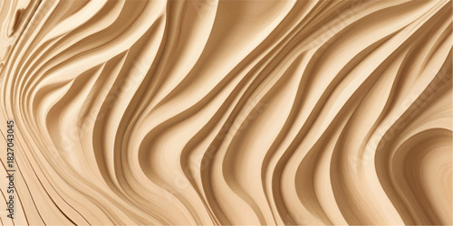 Premium Beige Fluid Swirl Texture with Soft Wooden Grain Flow for Modern Interior Decoration, Contemporary Backdrops, and Artistic Surface Design