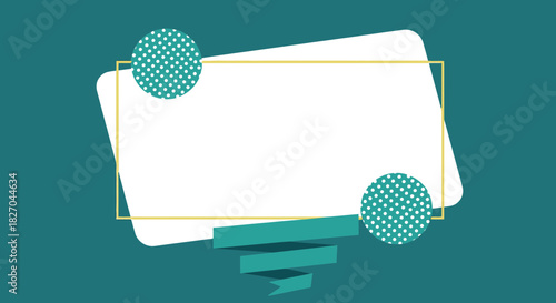 Creative background with geometric shapes and a blank frame for text or graphics