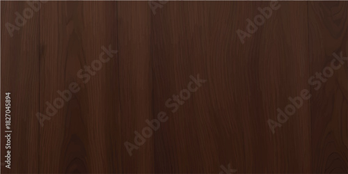 Seamless natural dark brown wooden plank board floor material texture vector illustration background pattern