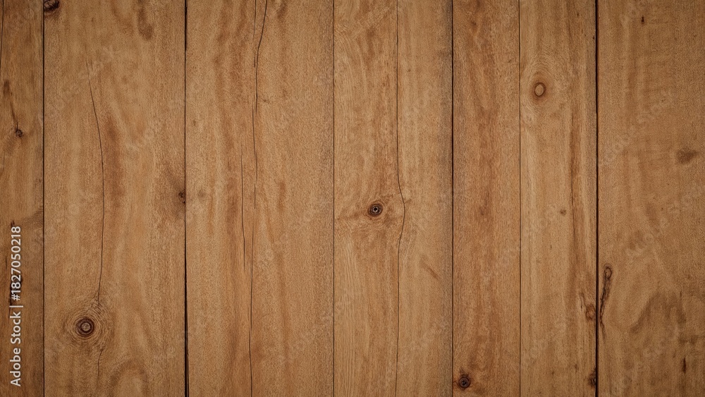 Fototapeta premium Plain wooden surface with visible grains and knots.