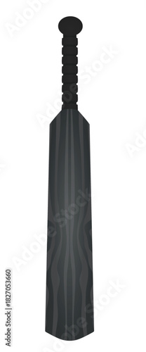 Black cricket bat. vector illustration	
