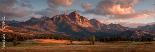 Stunning Sunset Over the Bitterroot Peaks: A Travel through Montana's Rocky Mountain National Park