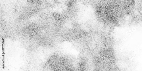 Black and White Abstract Texture with Scattered Grain, Speckles, and Industrial Grunge Elements.