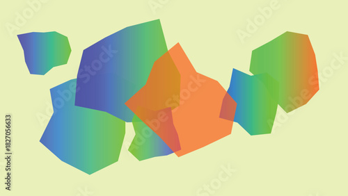Abstract colorful gradient polygons modern geometric background