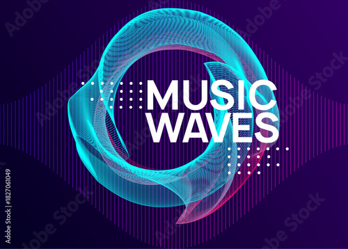 Night Club Banner. Blue Dj Magazine. Fest Design. Pink Edm Flyer. Music Concert Template. Psychedelic Radio Illustration. Festival Vector. Green Night Club Banner