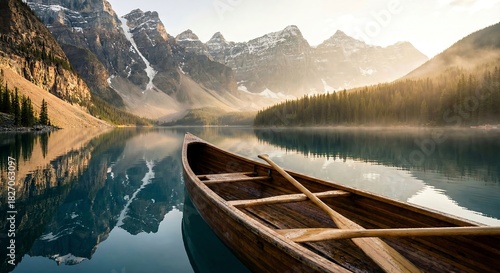 canoe on lake