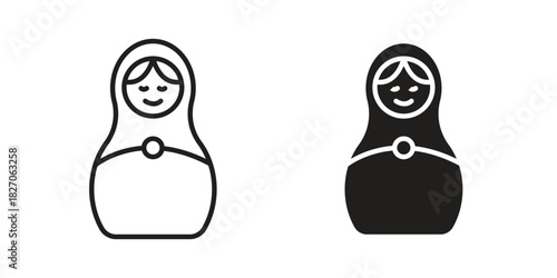 Nesting dolls icon for your website design, logo, app, UI. EPS10