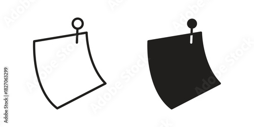 Note sticky icon for your website design, logo, app, UI. EPS10