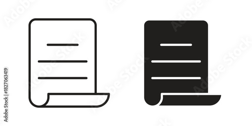 Paper Scroll icon for your website design, logo, app, UI. EPS10