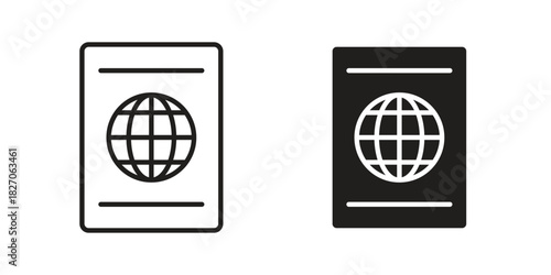 Passport icon for your website design, logo, app, UI. EPS10