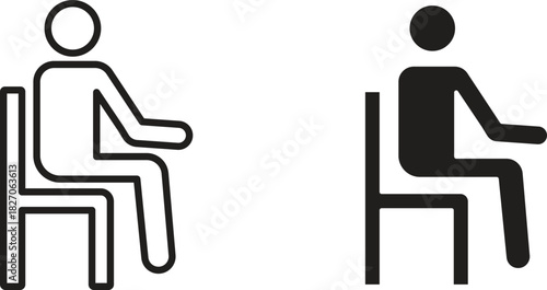 Person seat icon for your website design, logo, app, UI. EPS10