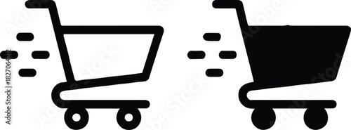 cart ui symbol moving shopping checkout express purchase button