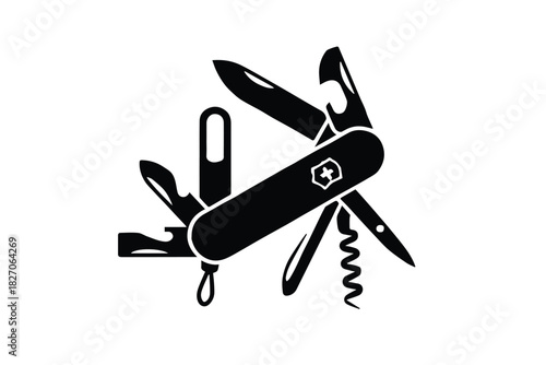 multitool edc pocket tool icon handle keyring opener can opener vector