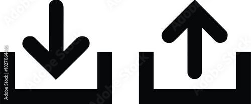 download upload file transfer icons download and upload buttons