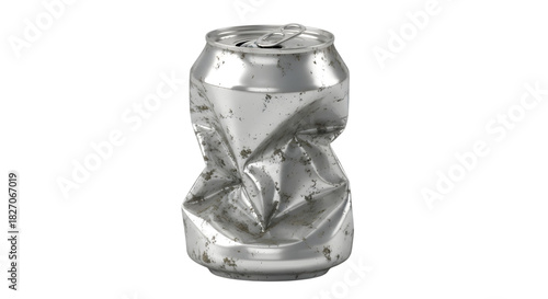 crushed aluminum can