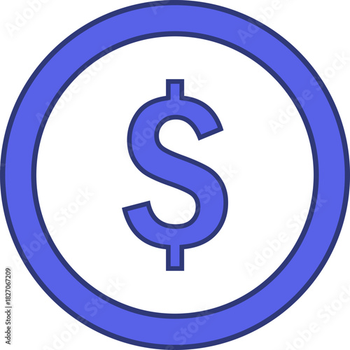 Coin, coin icon, coin icon in purple monochrome colors isolated on a white background. Vector, designer illustration, web banner, vector.