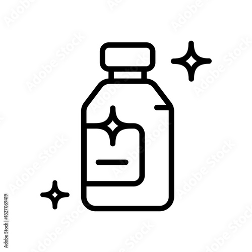 Cream, serum, lotion outline icon. Cosmetics container or jar symbol. Skin care, body and face skin, moisturizer cream, lotion, serum. Vector isolated illustration.