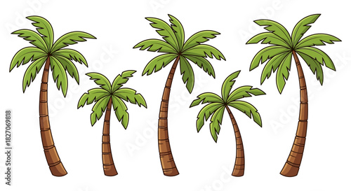 Palm Trees - Tropical Oasis Illustration.