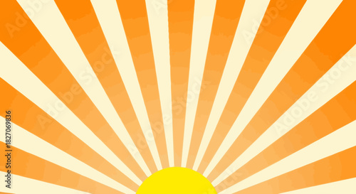 Radiant Sunburst Pattern with Orange and Yellow Rays.