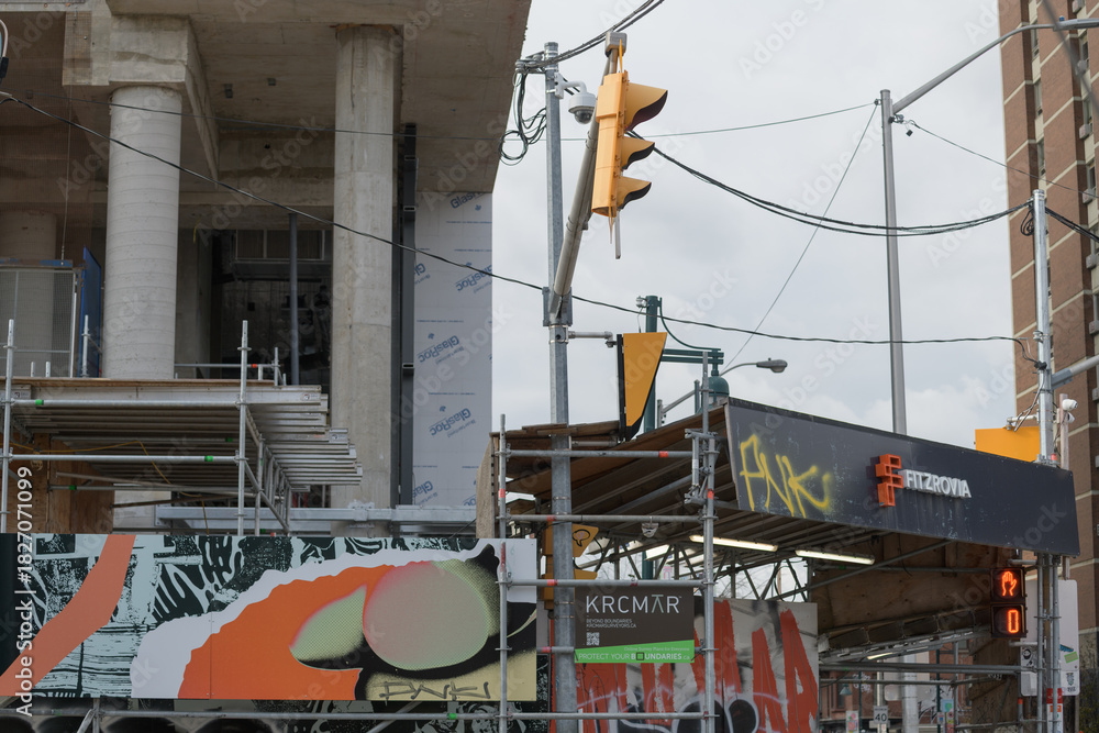 Fototapeta premium construction of Bloor & Dufferin Condos/Development by Frtizrovia (southwest corner of Bloor St W and Dufferin St), Toronto