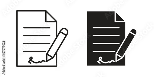 Signed contract icon