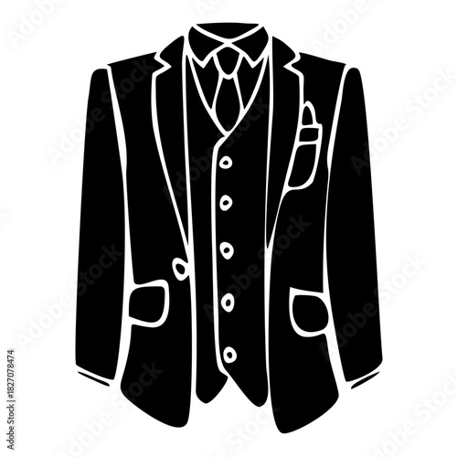 Black and white shirts and jackets, isolated clothing items, are stylish, casual fashion apparel