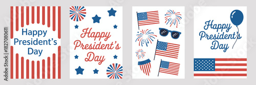 Happy president's day collection of patriotic graphics and designs