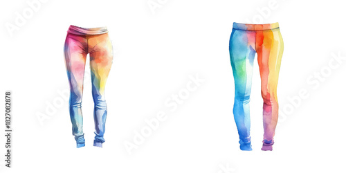 leggings watercolor vector illustration