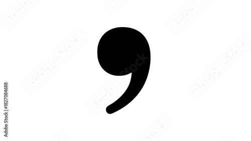 Typing punctuation mark black white icon