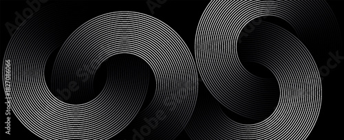 Abstract Particle Technology Background Design. Abstract wave moving point flow particles, high tech background design for brochure, flyer, magazine, business card, banner.
