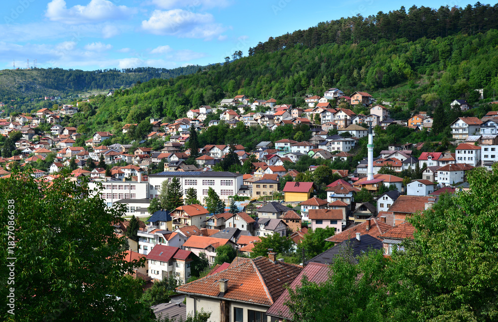 Obraz premium A view from Sarajevo, the capital of Bosnia and Herzegovina