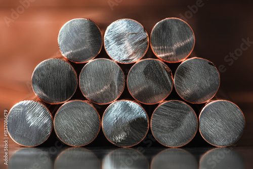 Metallurgical industry products, steel rods with copper coating for the power industry