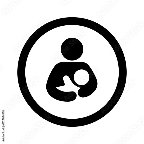 Baby feeding area sign vector icon on a white background
Vector warning sign icon