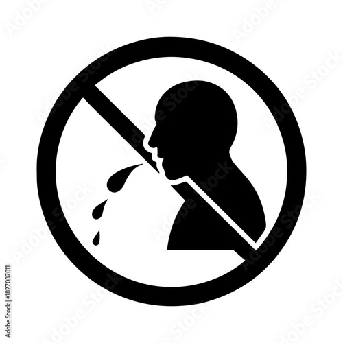 no spitting sign vector icon on a white background
Vector warning sign icon