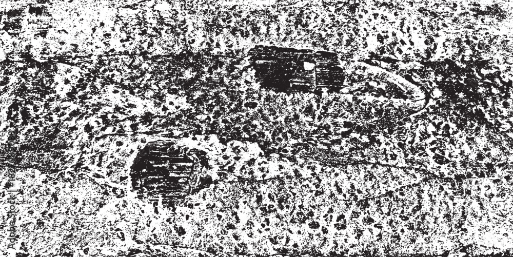 Obraz premium Scratched and Cracked Grunge Urban Background Texture Vector. Dust Overlay Distress Grainy Grungy Effect. Distressed Backdrop Vector Illustration. Isolated Black on White Background. EPS 10.