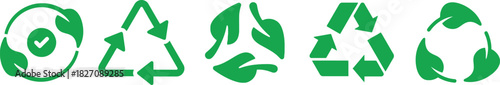 recycling, eco, environment, green, leaf, nature, sustainable, circular, arrows, symbol, icon, checkmark, approval, organic, clean, planet, conservation, reuse, reduce, recycle, graphic, design, illus