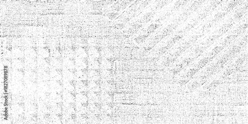 Abstract vector noise. Small particles of debris and dust. Distressed uneven background. Grunge texture overlay with fine grains isolated on white background. Vector illustration. EPS10.