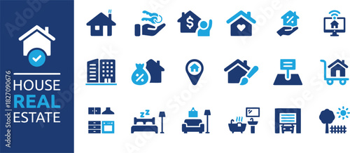 real estate, house, icons, set, home, building, property, sale, rent, key, hand, money, dollar, heart, love, percentage, discount, computer, wifi, signal, apartment, block, bag, location, pin, map, br