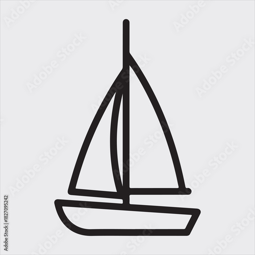 A beautiful Sailboat line art design
