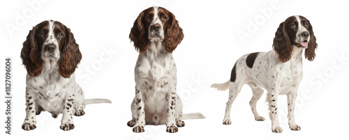 English Springer Spaniel Dog Breed Purebred Sporting Group Hunter Isolated