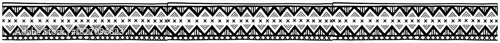 Seamless tribal geometric border vector illustration featuring black and white ethnic pattern with triangles and zigzags perfect for dividers or frames