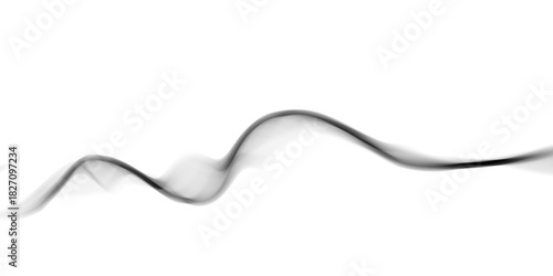 Set of black steam looking like smoke isolated on white background. Collection of clouds of black smoke.	