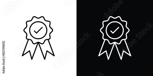 Accreditation icons vector.Editable stroke.linear style sign for use web design