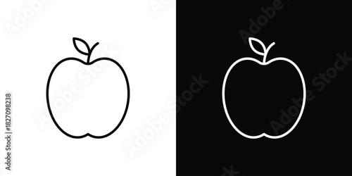 Apple icons vector.Editable stroke.linear style sign for use web design