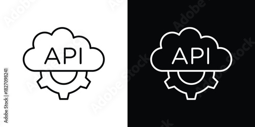 API icons vector.Editable stroke.linear style sign for use web design